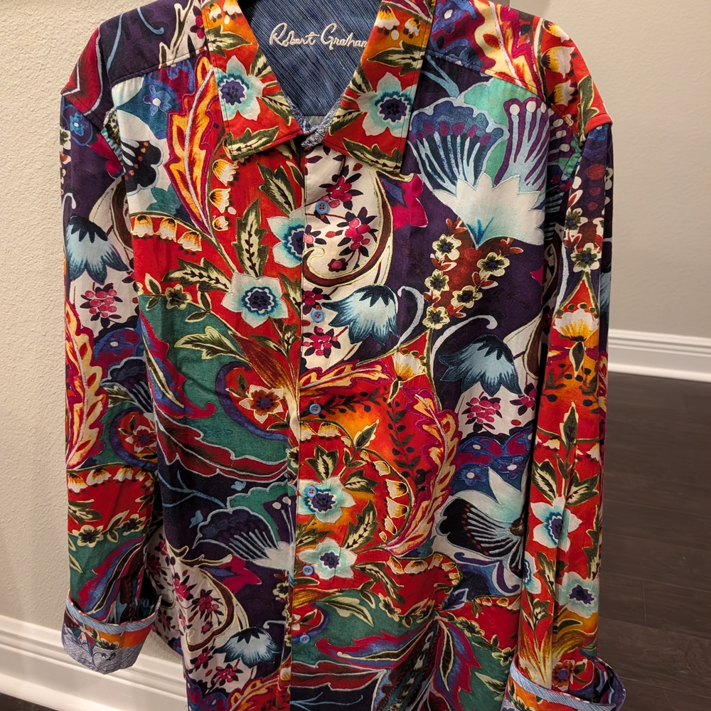 Robert Graham Colorful Floral Button-Up Shirt